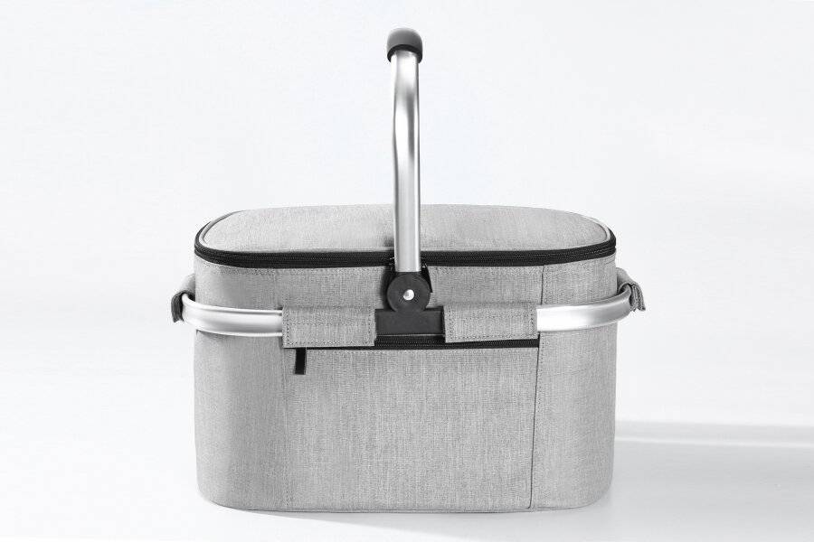 Woodluv Collapsible Picnic Cool Bag With Aluminium Handles - Grey