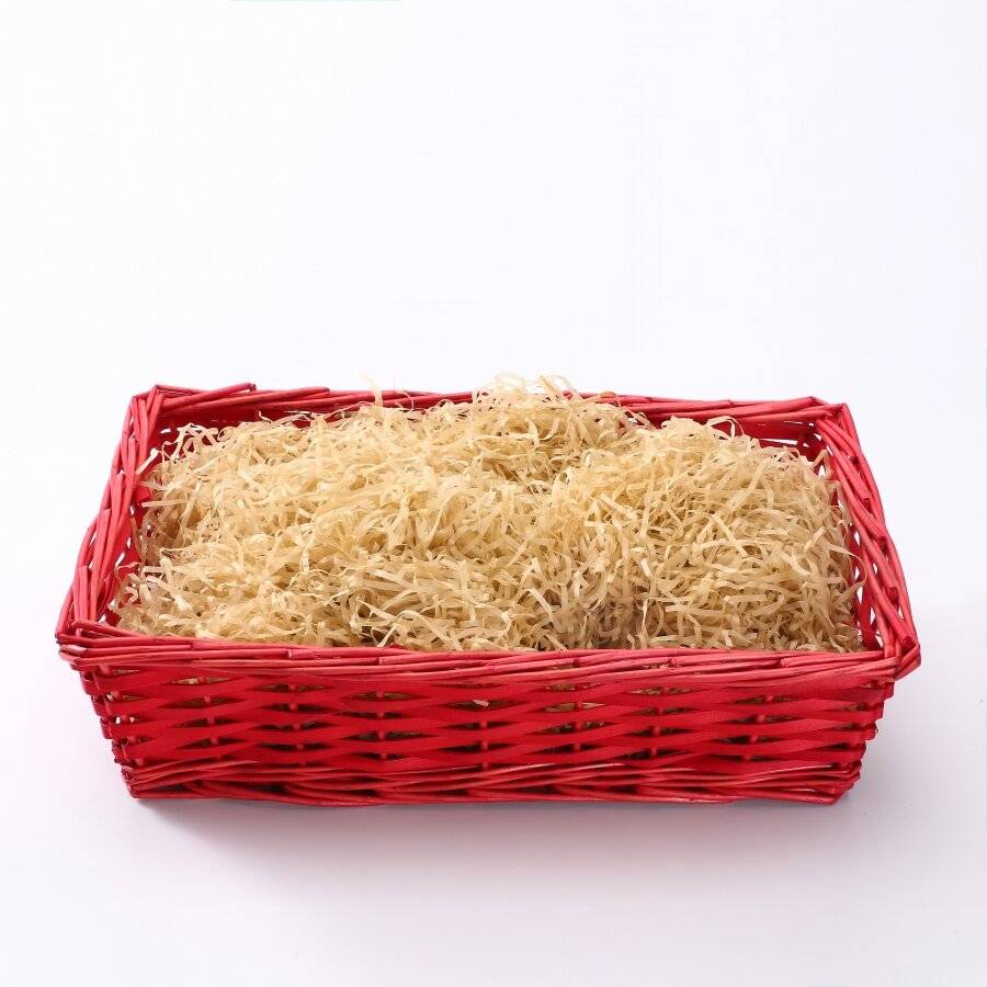 Woodluv Create Your Own Wicker Gift Hamper Basket Kit - Red