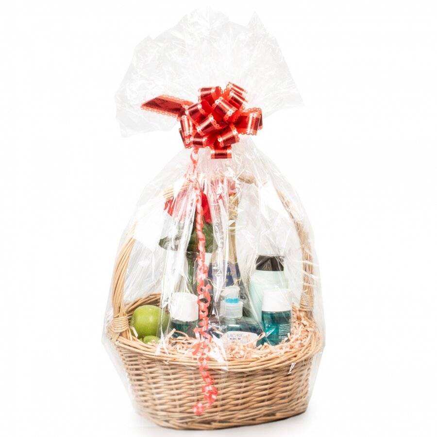 Woodluv Create Your Own Gift Hamper Round Wicker Basket With Handle