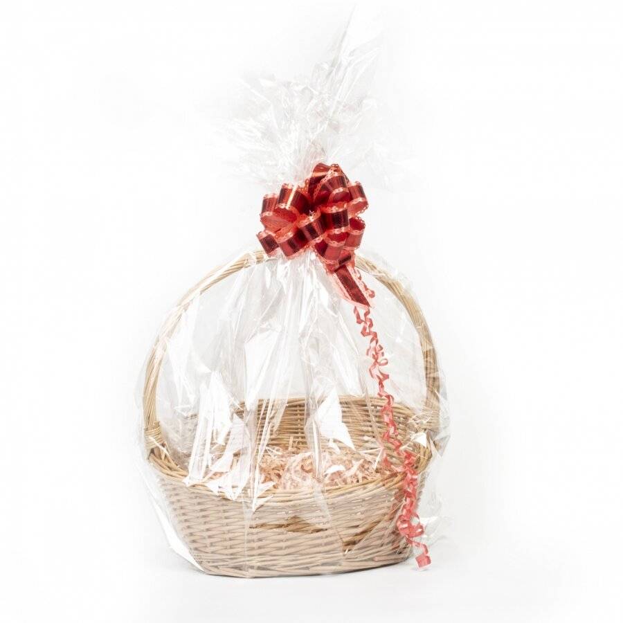 Woodluv Create Your Own Gift Hamper Round Wicker Basket With Handle