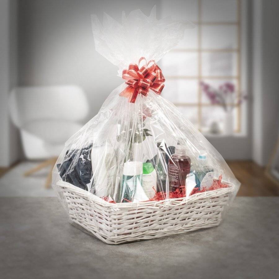 Beige Gift Packaging Kit White Wicker Basket For Hampers Make You Own Gift Hamper Kit Birthday Christening Newborn Wedding Christmas Gift Hampers 