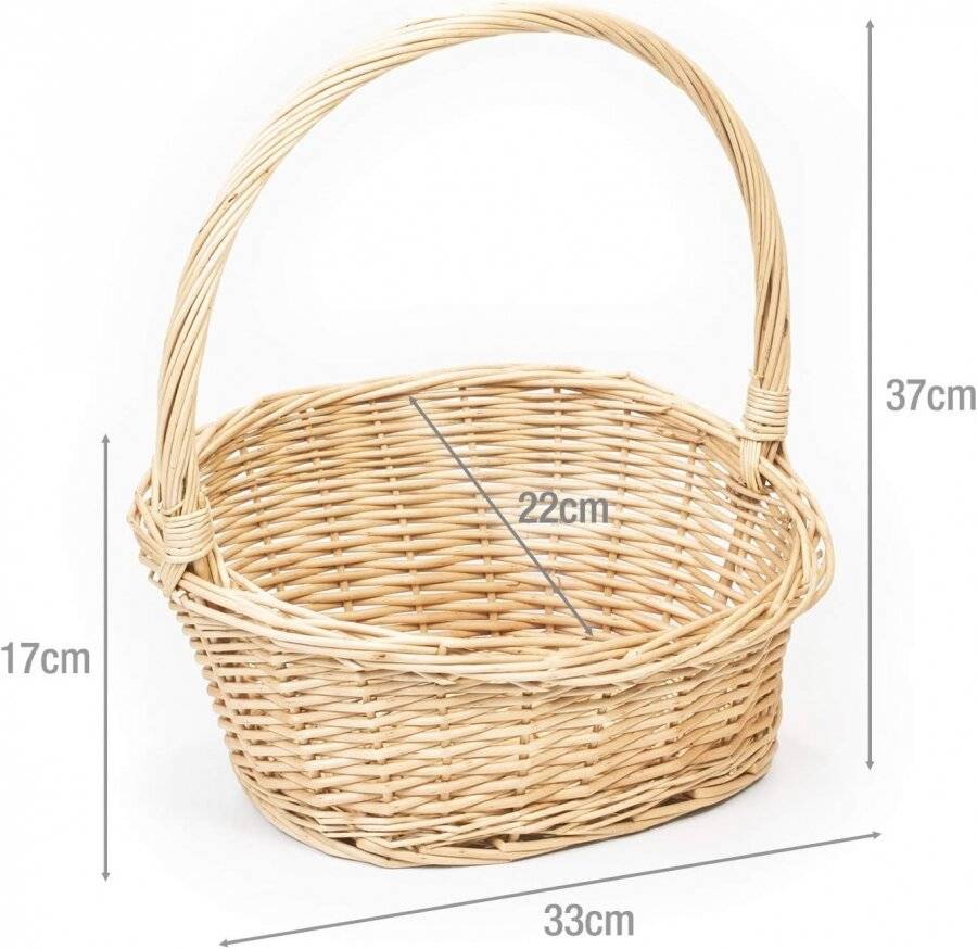 Woodluv Create Your Own Set of 2 Round Wicker Gift Hamper Basket