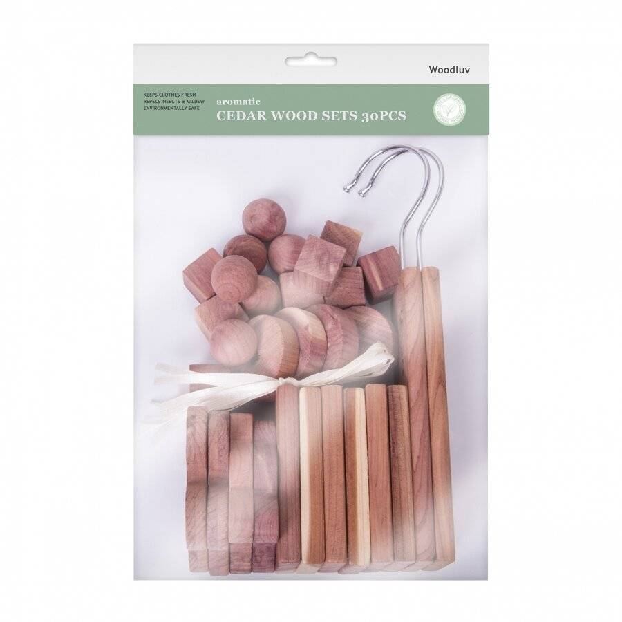 Woodluv Eco-Friendly 30 Natural Aromatic Cedar Moth Repellent Balls