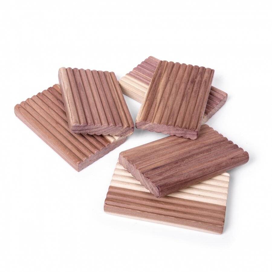 Woodluv 4 PCs Natural Aromatic Cedar Wood Moth Repellent Blocks