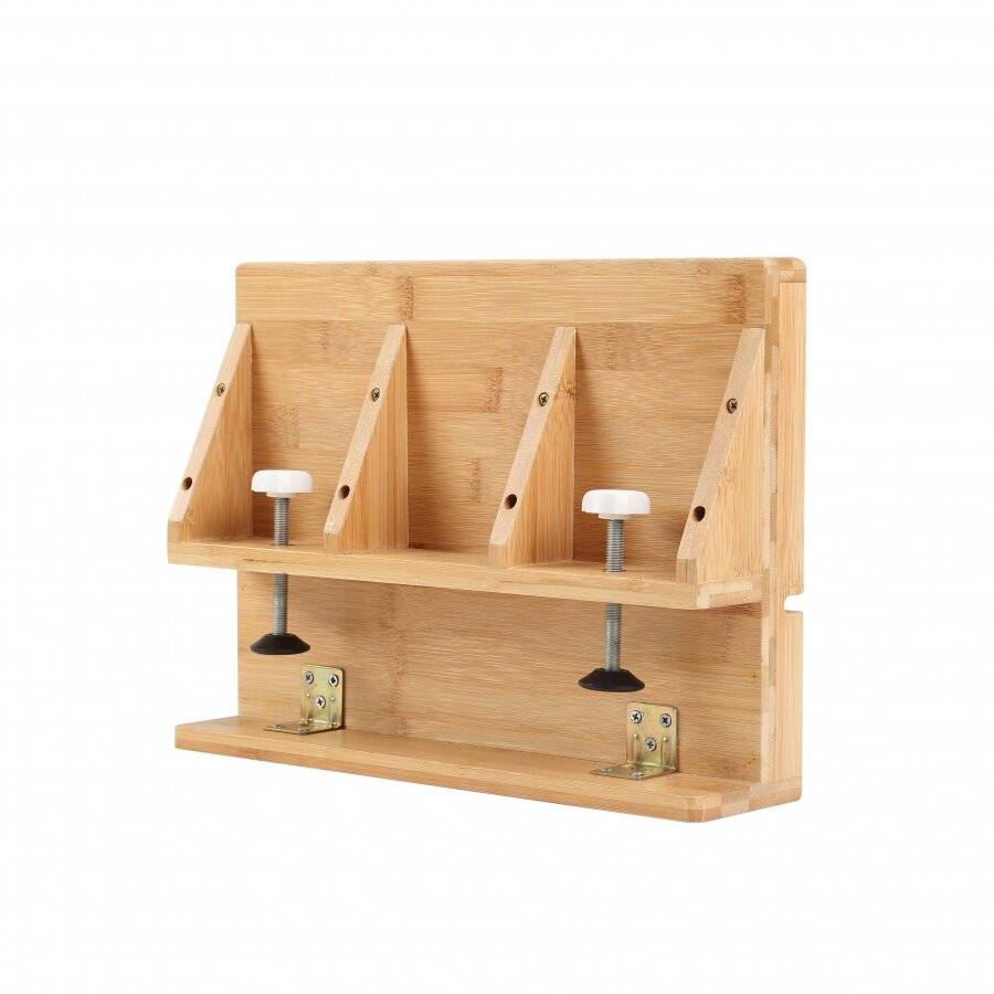 Woodluv Eco Friendly  Bamboo Clip-on Bed Side Tray - Natural