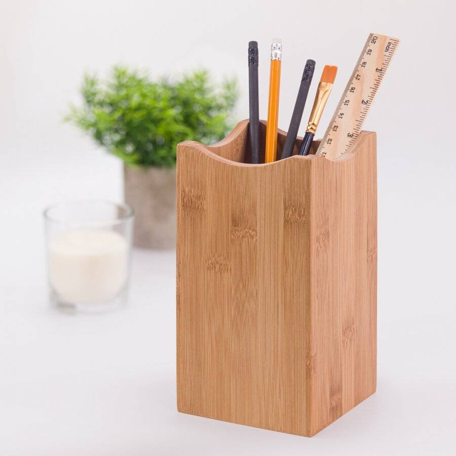 Woodluv Excellent Quality  Bamboo Utensil Holder Set