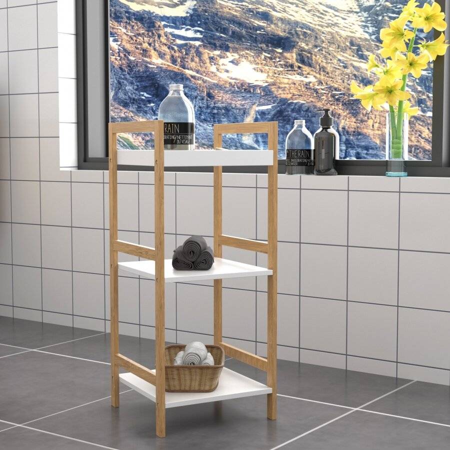 Woodluv Free Standing  3 Tier Eco- Friendly Bamboo Storage Rack