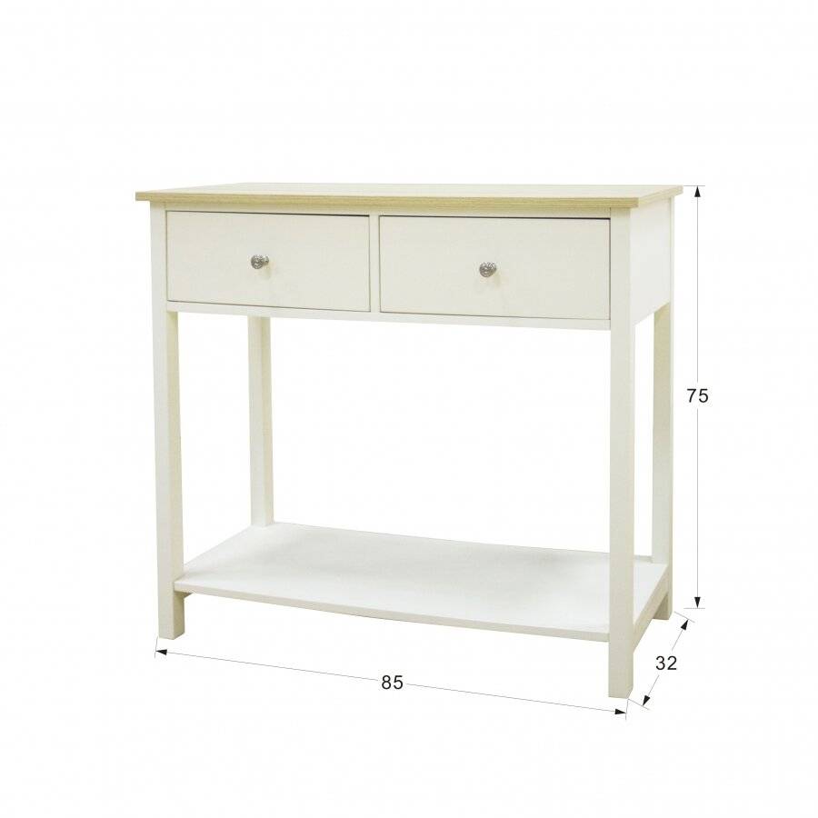 Woodluv Exquisite One Drawer MDF Bedside Night Stand - Buttermilk
