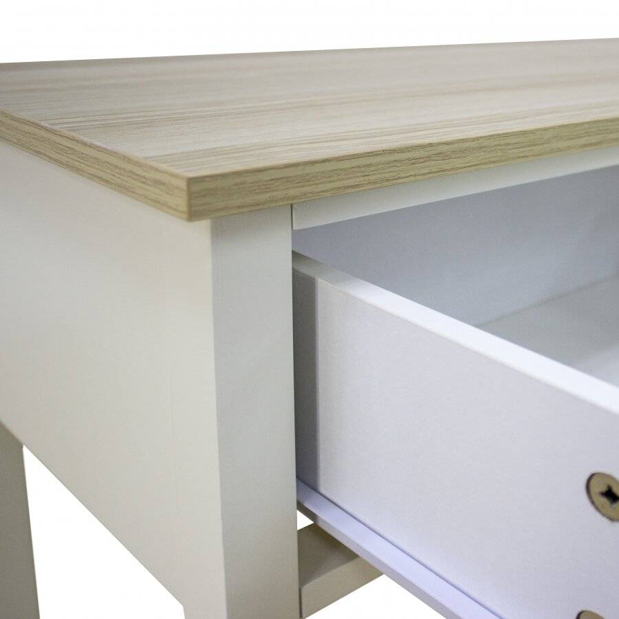 Woodluv Exquisite One Drawer MDF Bedside Night Stand - Buttermilk