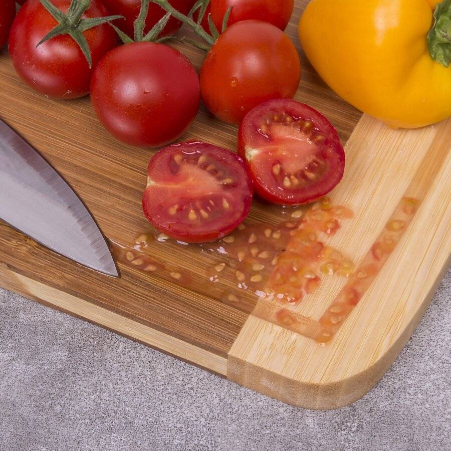Woodluv XL Butcher Boards With Juice Groove & 2 Cooking Utensils