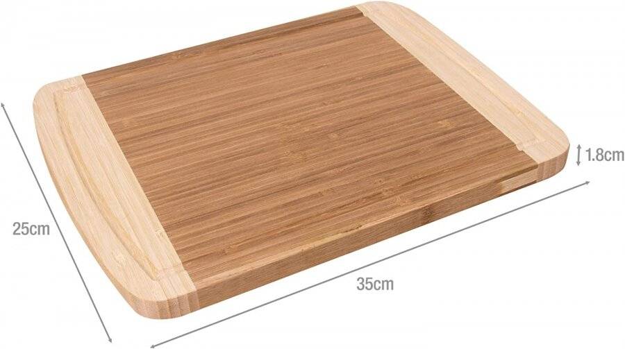 Woodluv XL Chopping Boards With Juice Groove & 2 Cooking Utensils