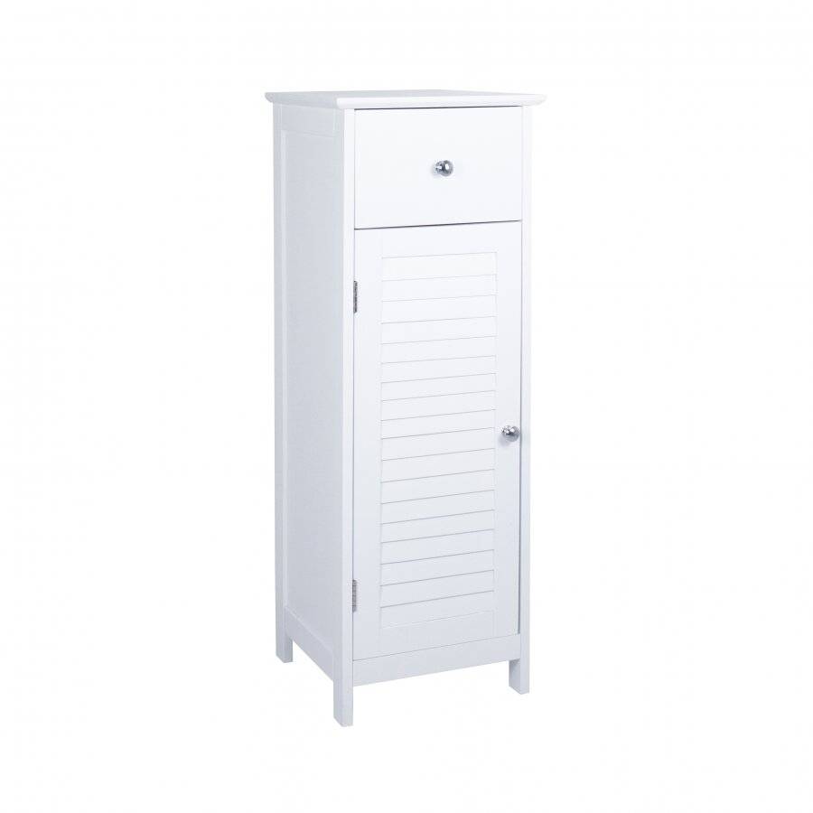Woodluv Freestanding  MDF Bathroom Storage Cabinet Unit - White