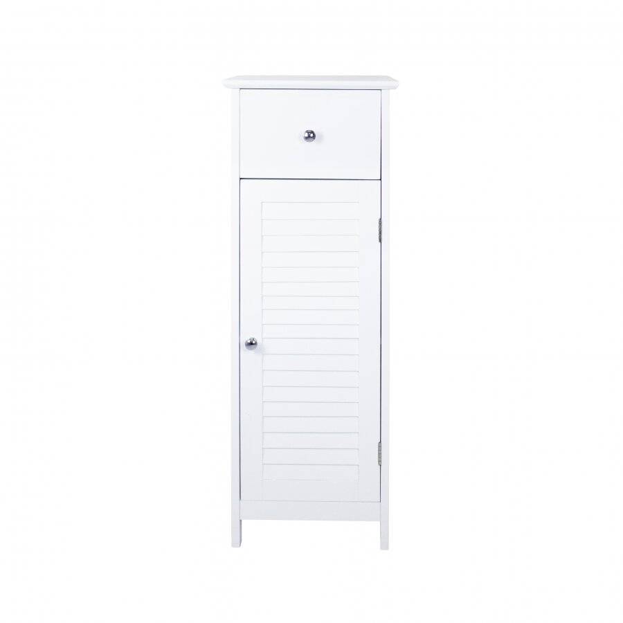 Woodluv Freestanding  MDF Bathroom Storage Cabinet Unit - White