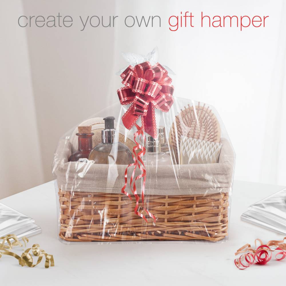 Woodluv Handwoven Wicker Shelf Storage Hamper Basket, Natural - Small