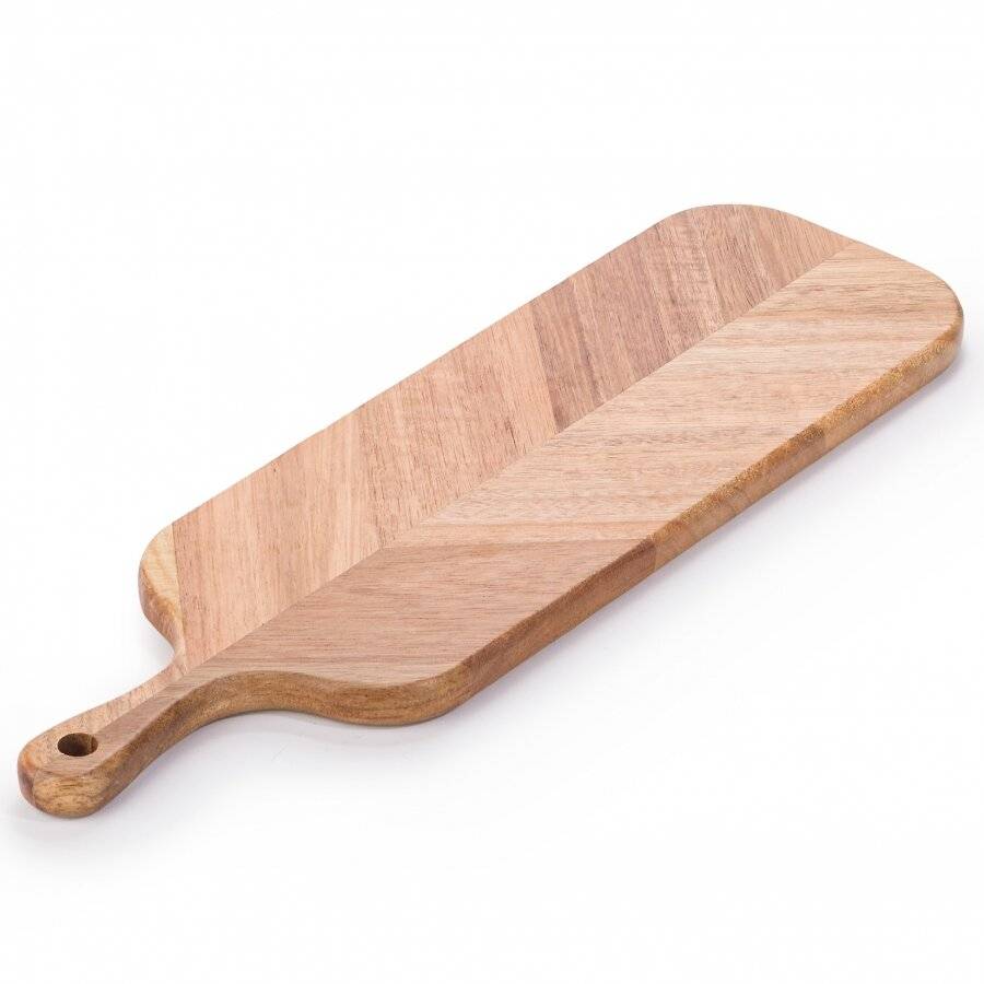 Woodluv Herringbone Pattern Acacia Wood Cutting Board, 41x 12 x1.5 cm