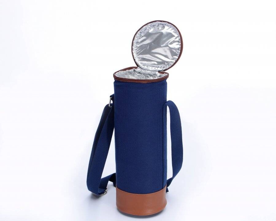 Woodluv Insulated Bottle Holder Bag With Carry Handle & Shoulder Strap