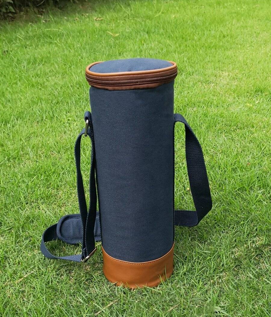 Woodluv Insulated Bottle Holder Bag With Carry Handle & Shoulder Strap