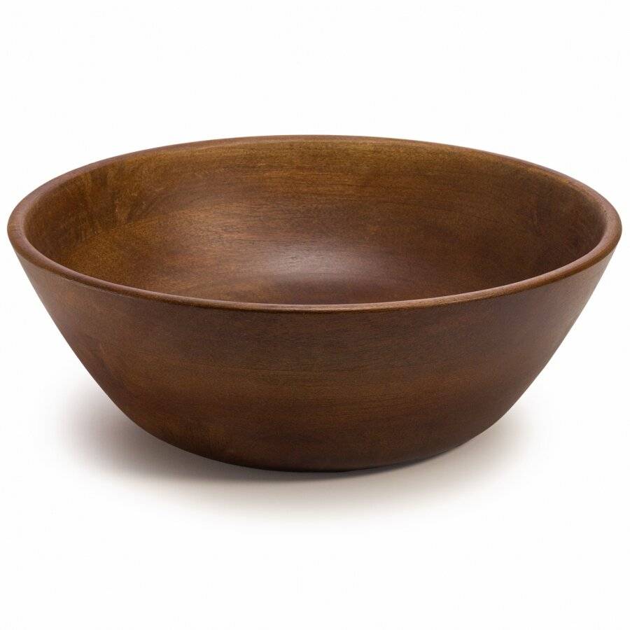 Woodluv Large 30 cm Mango Wood Decorative Salad Serving Bowl