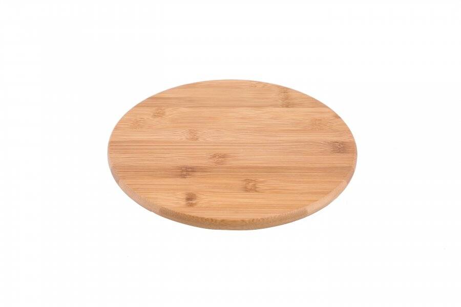 Woodluv Luxurious Bamboo wood Lazy Susan Cake Decorating Unit- 25 cm
