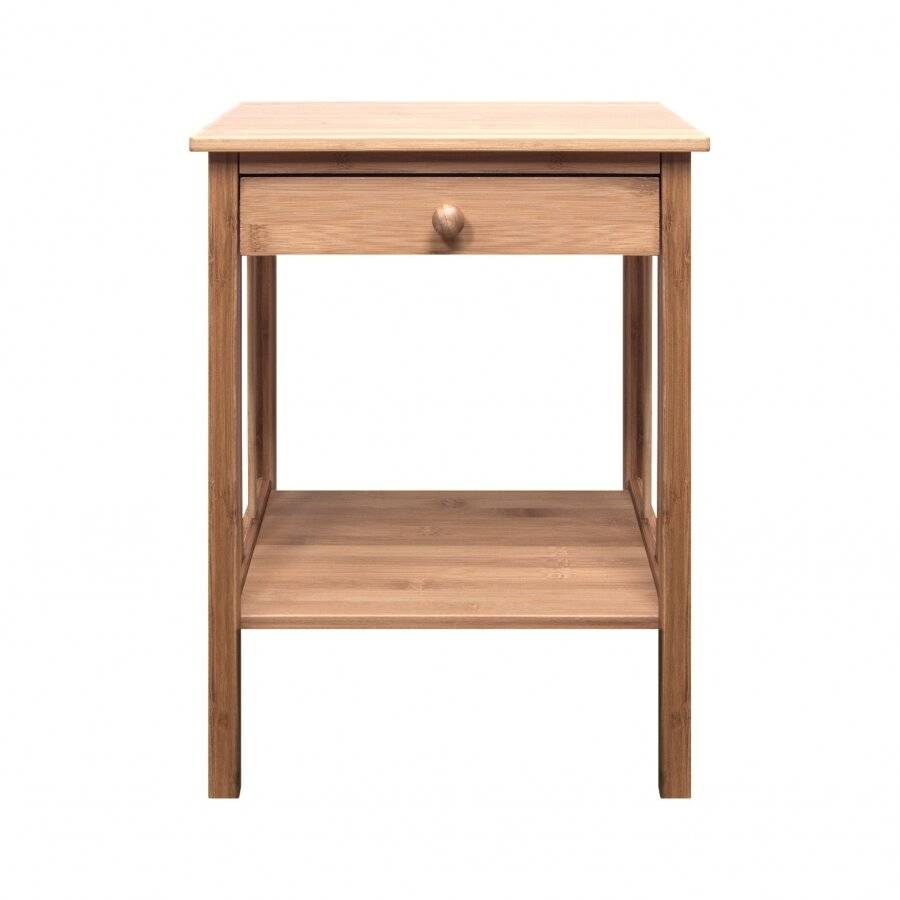 Woodluv Bedside Wood Storage Cabinet Elite Housewares