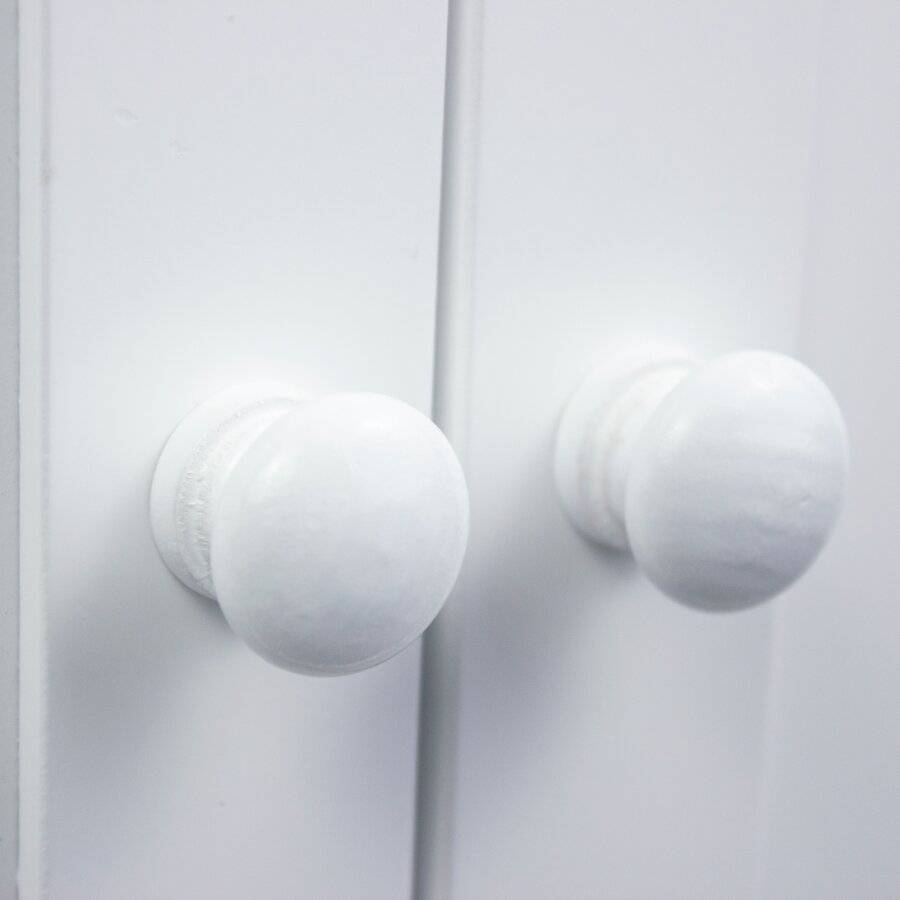 Woodluv MDF Fret Work Double Door Freestanding Storage Unit - White