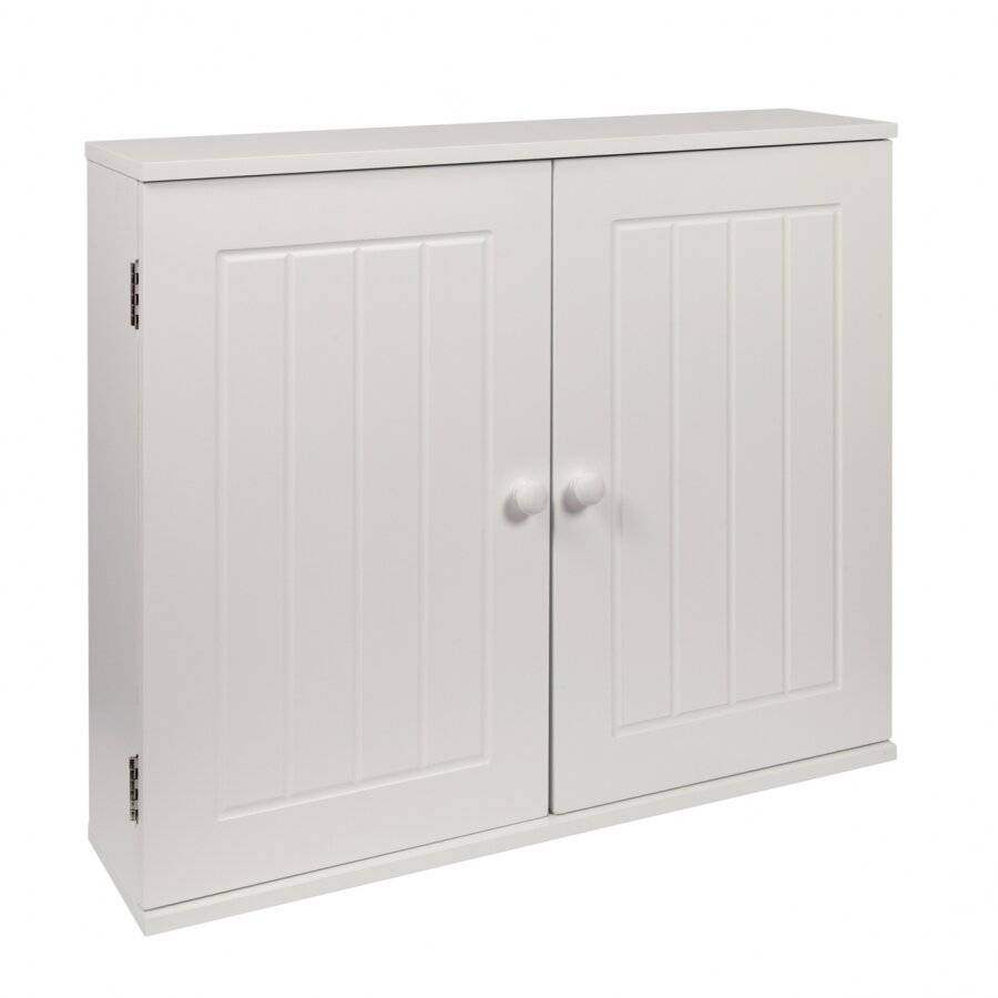 Woodluv MDF Wall Mounted Storage Cupboard unit - White