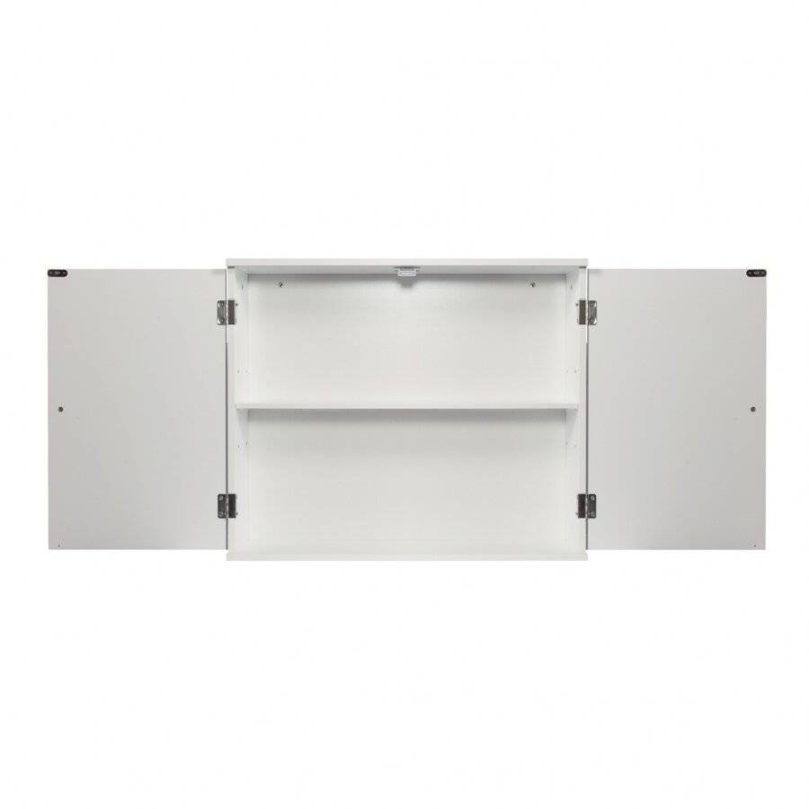 Woodluv MDF Wall Mounted Storage Cupboard unit - White