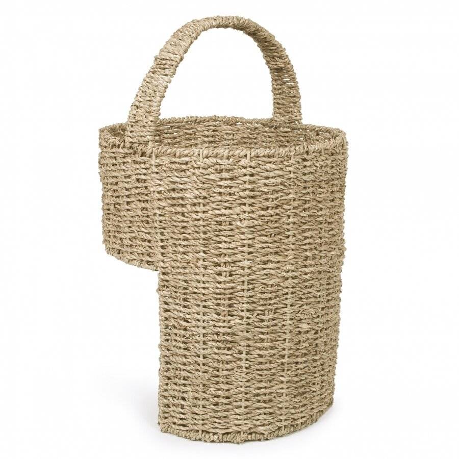 Woodluv Natural Seagrass Handwoven Storage Stair Basket