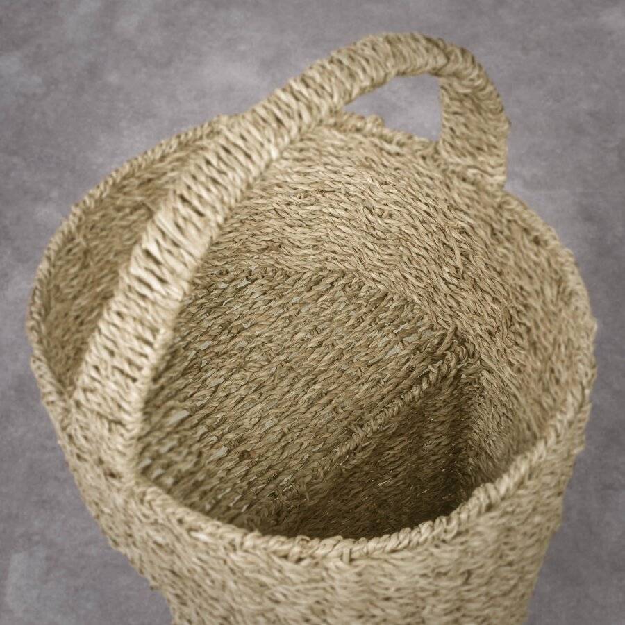 Woodluv Natural Seagrass Handwoven Storage Stair Basket