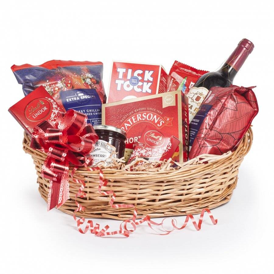 Woodluv Oval Create Your Own Gift Hamper Wicker Basket Kit - Natural