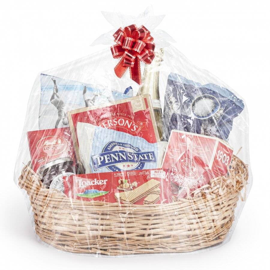 Woodluv Oval Create Your Own Gift Hamper Wicker Basket Kit - Natural