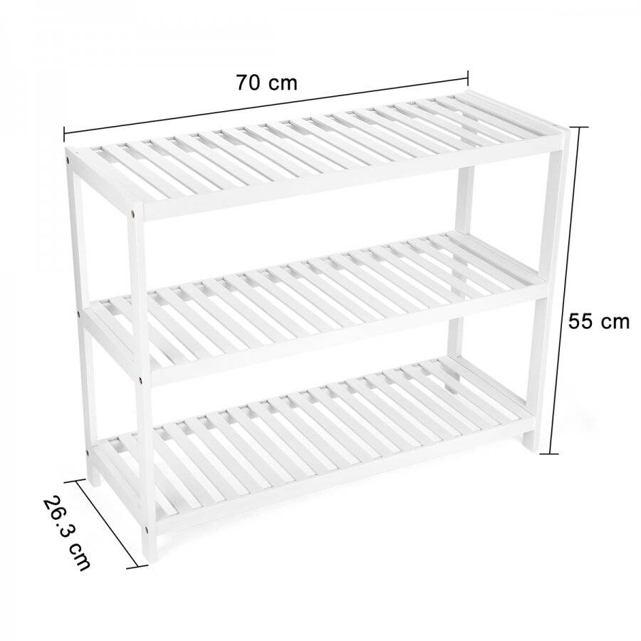 Woodluv Premium Quality 3 Tier Bamboo  Storage Rack