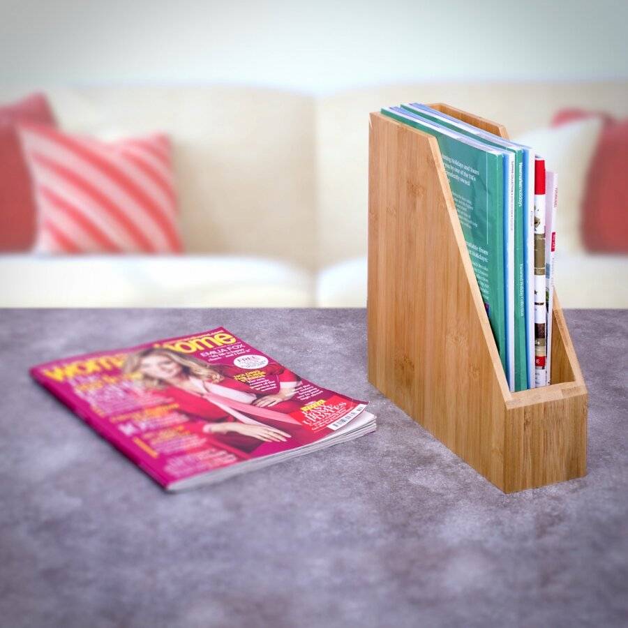 Woodluv Premium Quality Bamboo Magazine, File & A4 Size Paper Holder