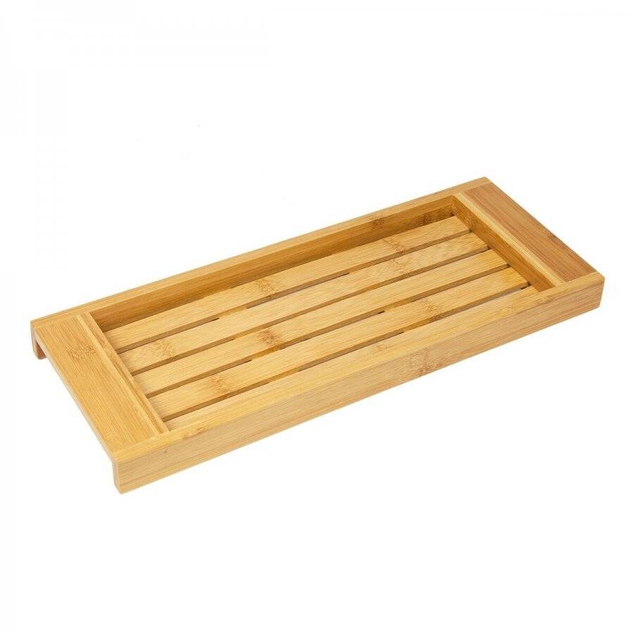 Woodluv Premium Quality Bamboo Shelf Organizer - Bathroom/BedRoom