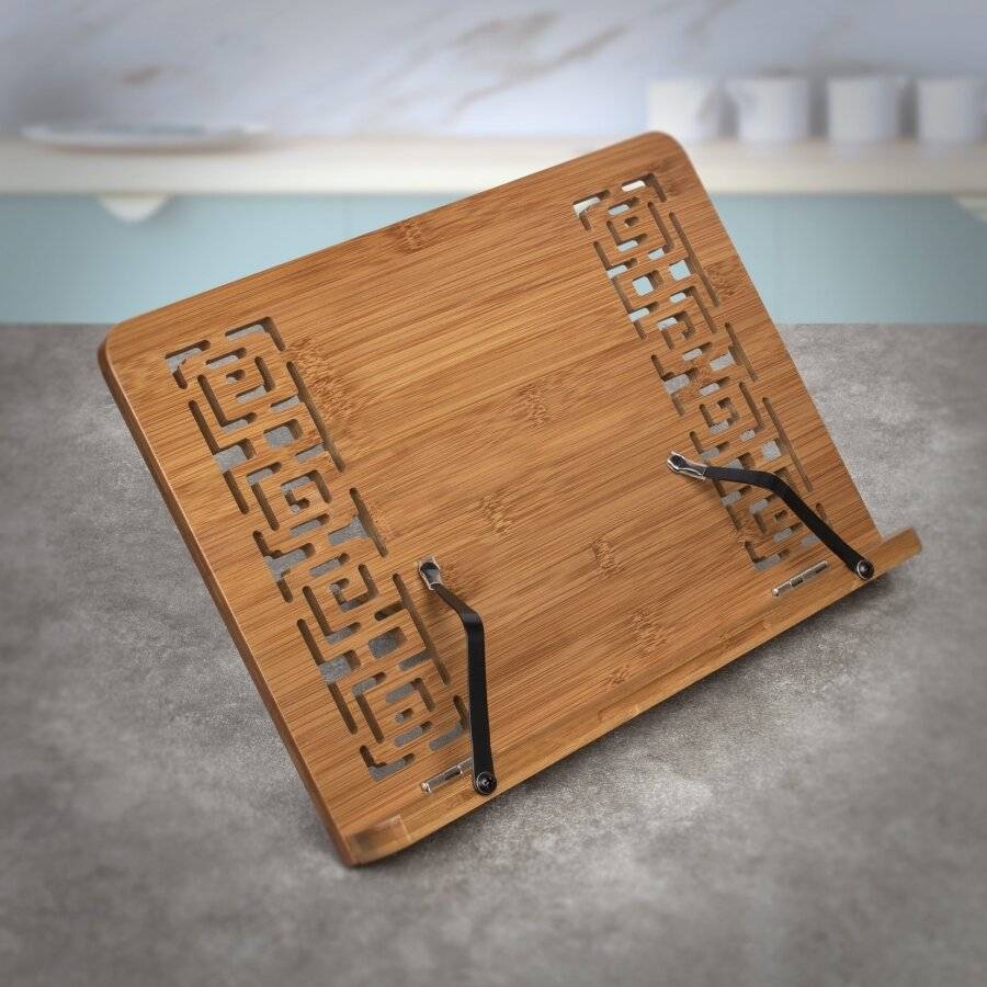 Woodluv Premium Quality Bamboo Wood Cook Book Holder