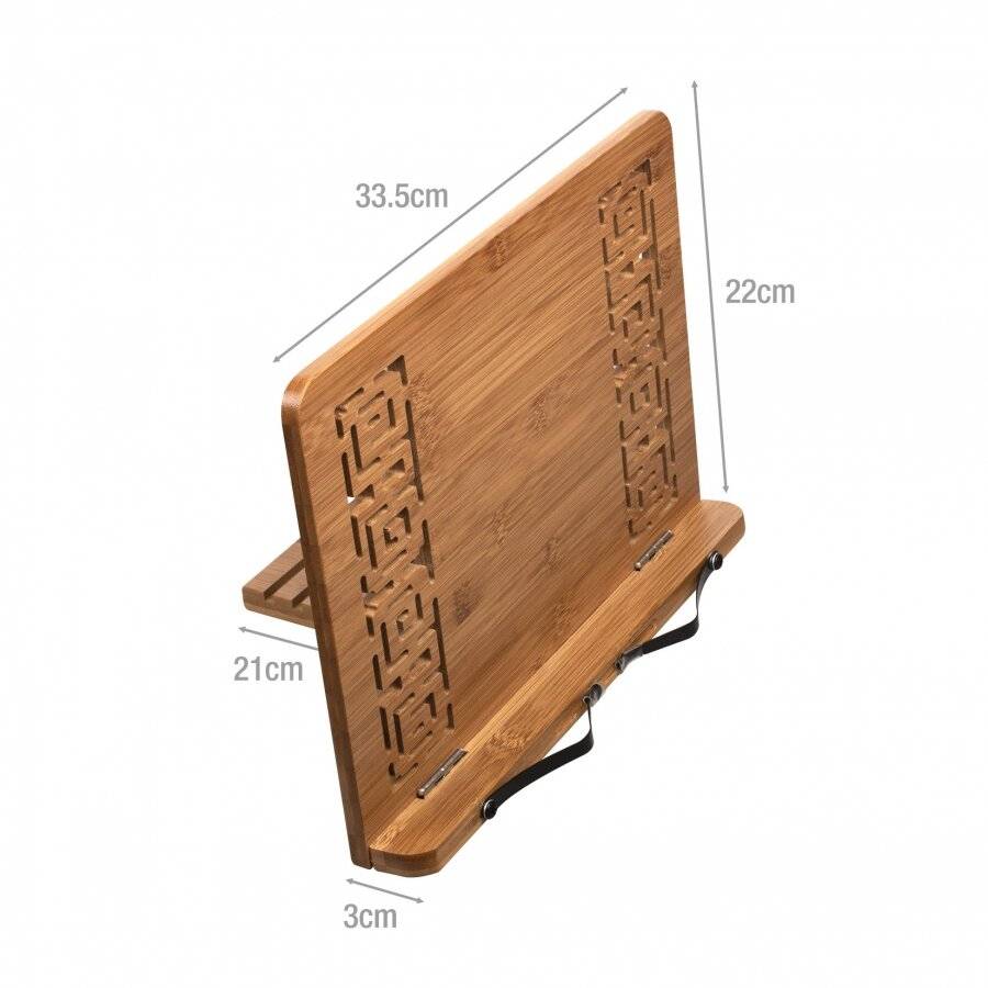 Woodluv Premium Quality Bamboo Wood Cook Book Holder