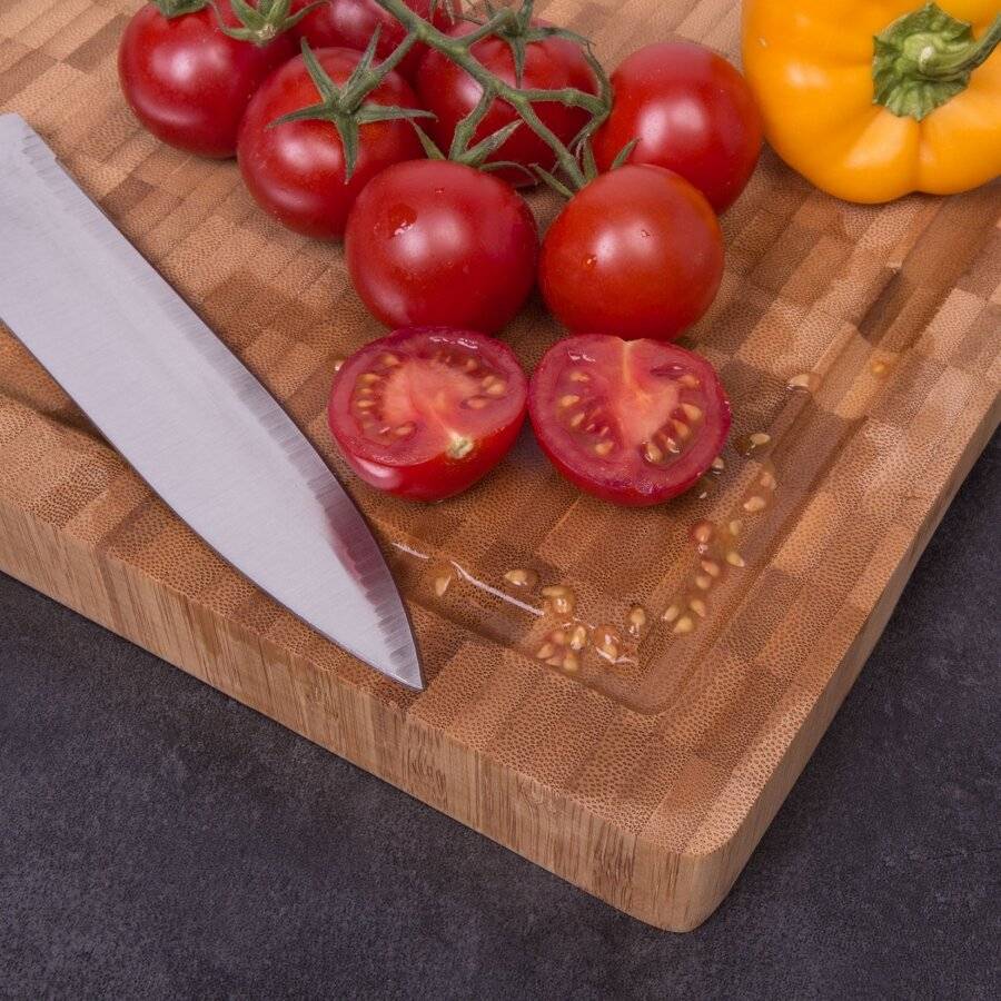 Woodluv Professional Chopping Board With Juice Grooves and Handles