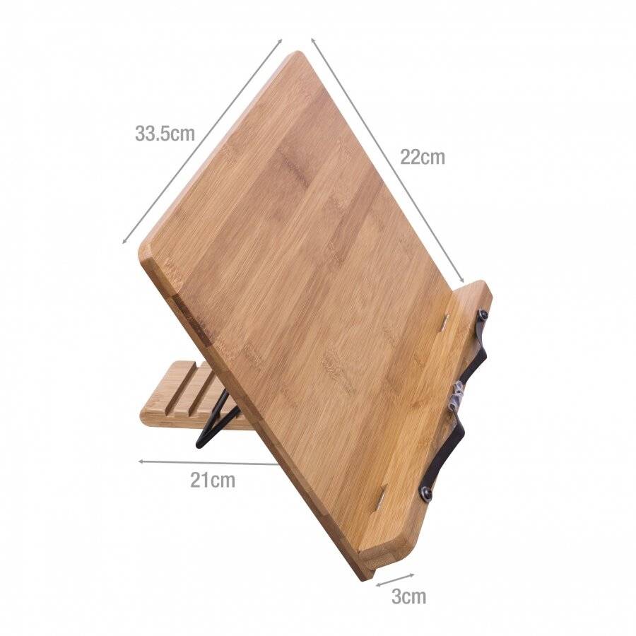 Woodluv Professional Bamboo, Reading Foldable Cook Book Stand