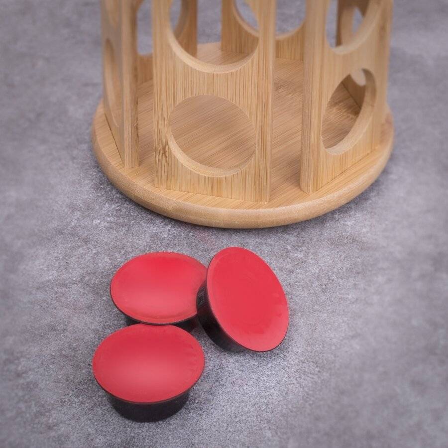 Woodluv Rotating Carousel Bamboo 24 Coffee Pod Organizer