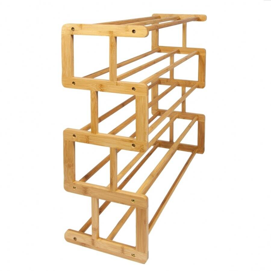 Woodluv S Style 5 Tier Natural Bamboo Shoe Rack