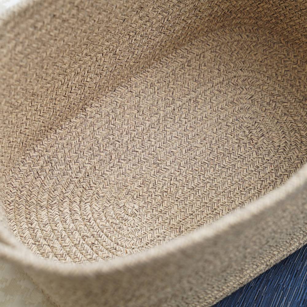 Woodluv Set of 2 Cotton rope Storage Collapsible Baskets, Beige