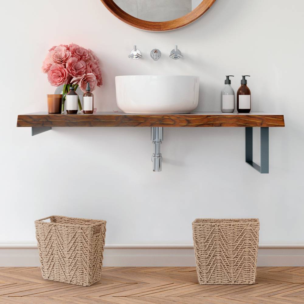 Woodluv Set of 2 Hand-woven Paper Rope Storage Wastepaper Bin - Khaki