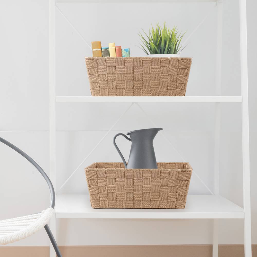 Woodluv Set of 2 Storage Baskets, Gift Hamper Baskets - Beige