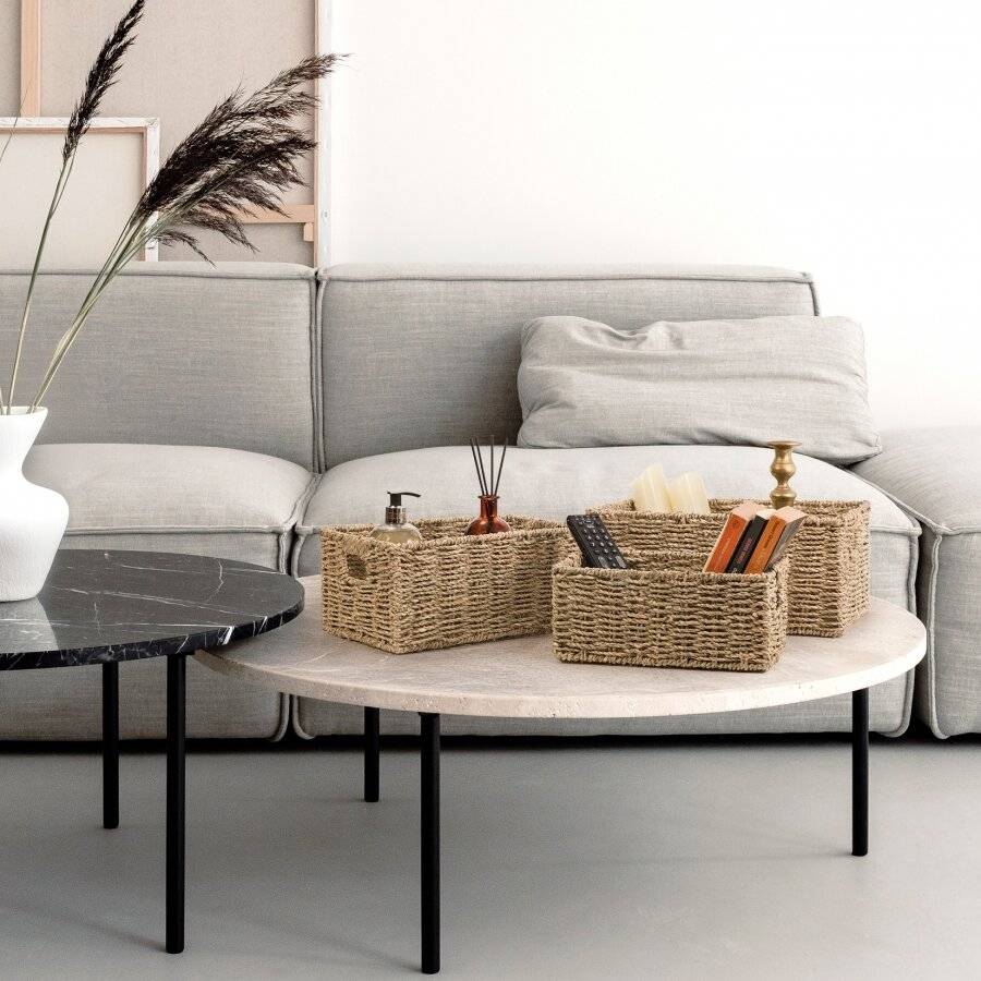Woodluv Set of 3 Decorative Handwoven Seagrass Storage Basket