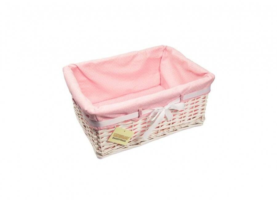 Woodluv Set of 3 Wicker Storage Shelf Basket With Removable Lining