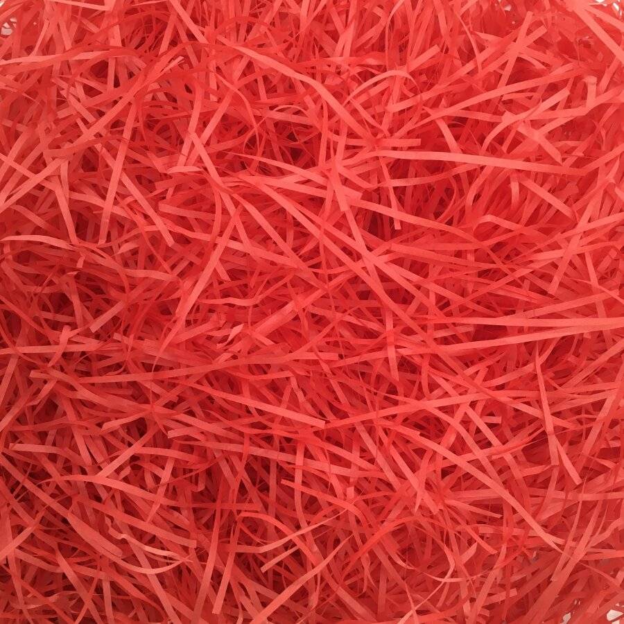 Woodluv Shredded Tissue Paper For Gift Boxes Filler, 500g, Red