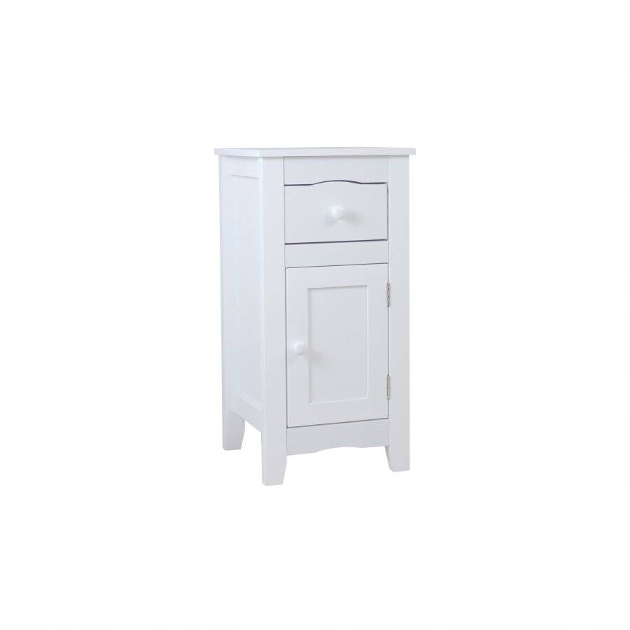 Woodluv Slimline Range Bedside Table Cabinet - White