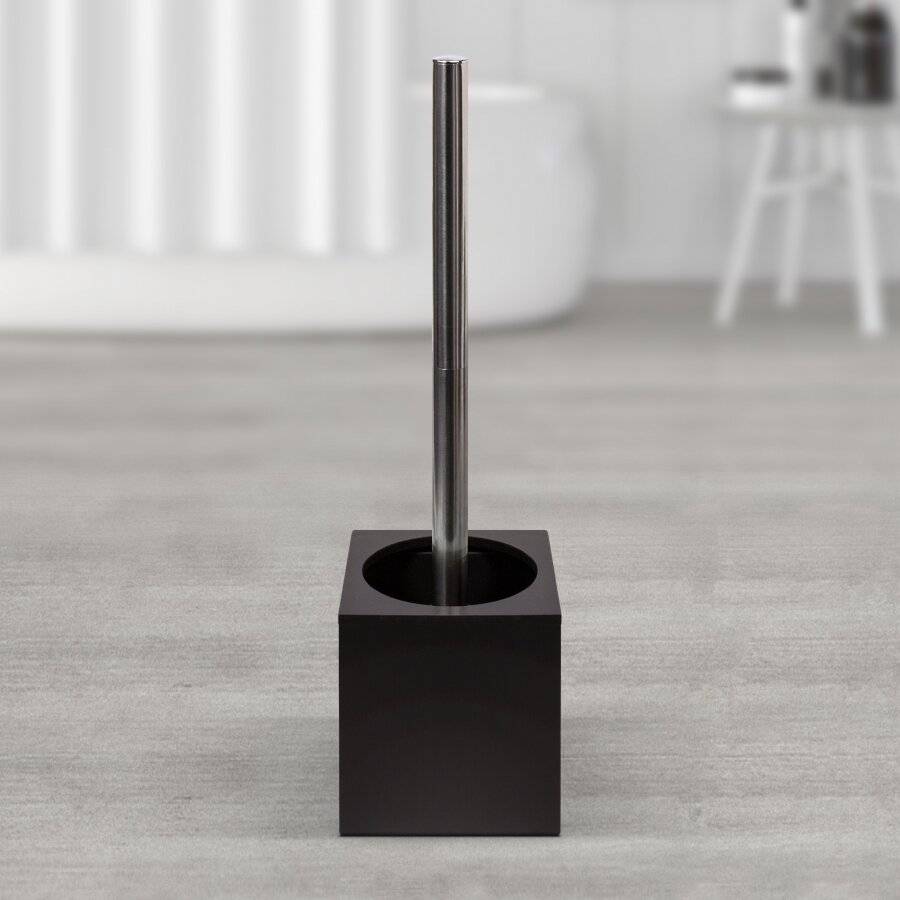dark brown toilet brush holder