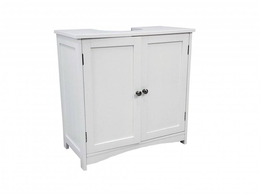 Woodluv Under Sink MDF  Bathroom Storage Cabinet - White