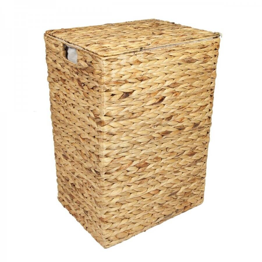 Woodluv Water Hyacinth Set of 5 Laundry and Storage Basket With Lining